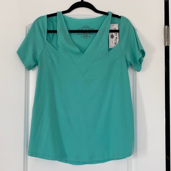 Crazy train blouse teal - Picture 1 of 1